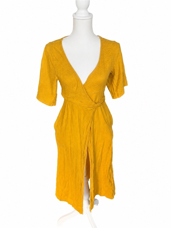Urban Outfitters Dresses & Skirts - Urban Outfitters Mustard Wrap Midi Dress